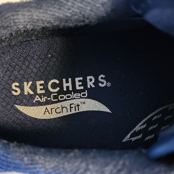 Skechers Blue and White Trendy Sneakers - Picture 4 of 5